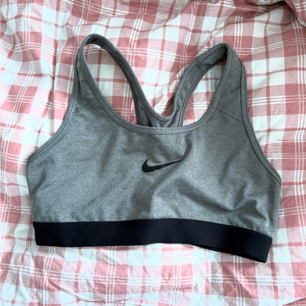 NIKE Women's Gray Sports Bra, Size Small